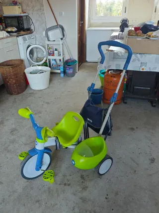 Triciclo evolutivo verde e blu