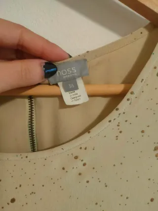 Vestido Hoss Intropia Beige Dorado Talla 36