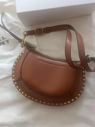 Bolso Isabel Marant Marrón con Tachuelas Doradas