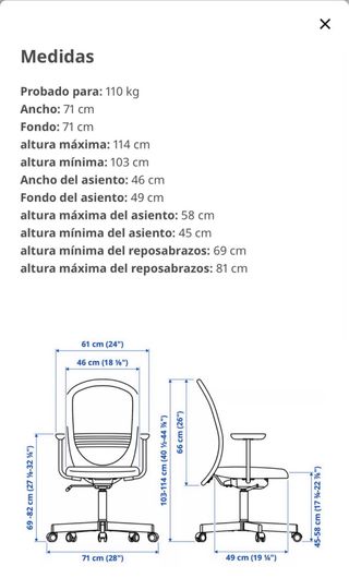 URGE! Escritorio y silla con reposabrazos.
