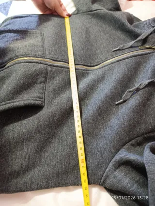 Sudadera con cremallera gris hombre