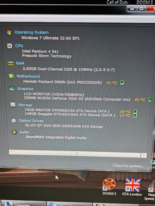 PC Retrogaming Vintage Pentium IV + Geforce 7600GS