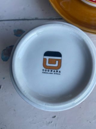 Set  di 6 Tazzine e Piattini Vintage Tognana