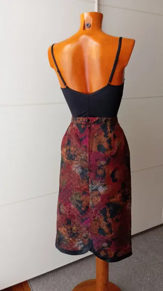 Falda vintage multicolor