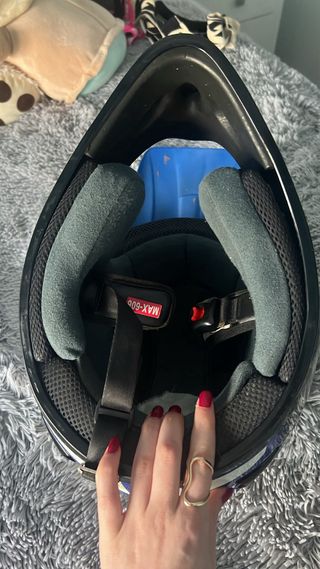 Casco Motocross Azul y Gris