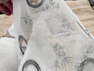 2 Tende Emily Filtrante 130x280 Fiori Verde