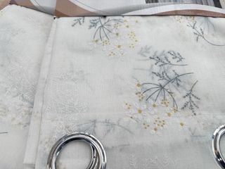 2 Tende Emily Filtrante 130x280 Fiori Verde