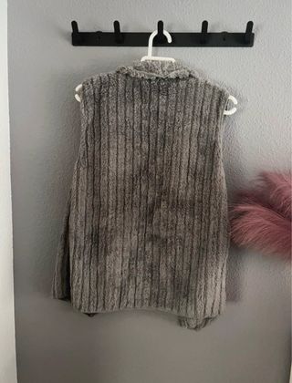 Chaleco pelo gris talla única