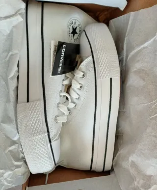 Converse Plataforma Talla 40 Blancas