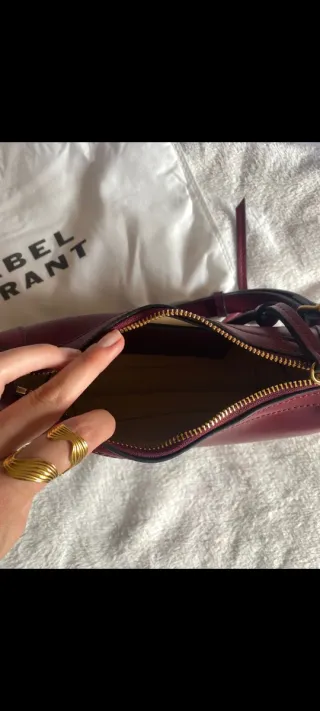 Bolso Isabel Marant Burdeos con Tachuelas Doradas