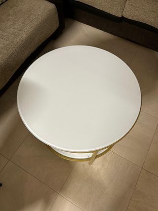 Mesa de centro redonda cristal GADEVANG