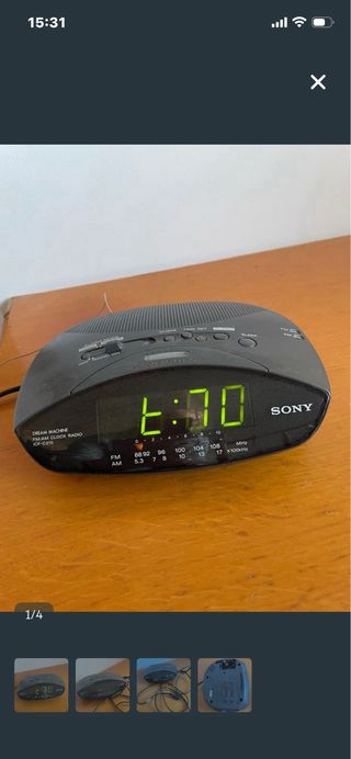 2 Relojes despertador digital a pilas y a red