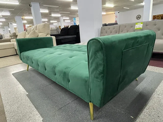 Divano Letto Verde Vintage in Velluto SPEDIZIONE GRATUITA