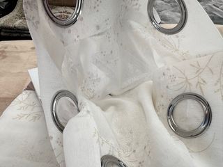 2 Tende Emily Filtrante 130x280 Fiori Beige