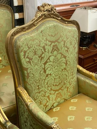 Pareja Sillones Butacas Doradas