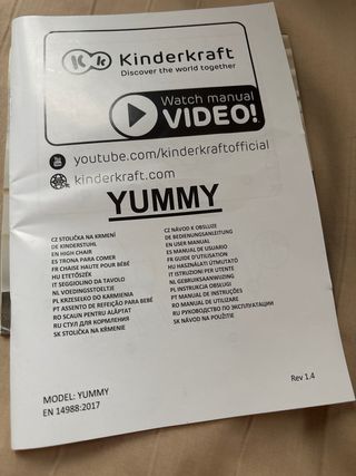 Trona Kinderkraft Bebe Muy Nueva