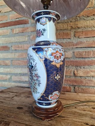 Lámparas de mesa de cerámica y madera