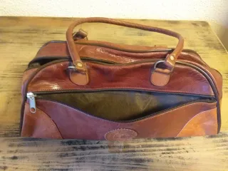 Bolso de piel vintage artesanal vintage