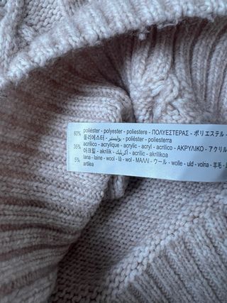 Maglione Oysho donna trecce beige taglia S