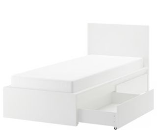 Cama IKEA MALM 90x200 con almacenaje y con colchón