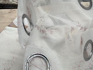 2 Tende Emily Filtrante 130x280 Fiori Rosa