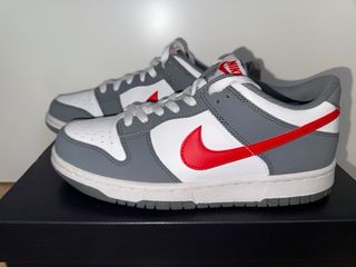 Nike Dunk Low Gris Rojo Blanco