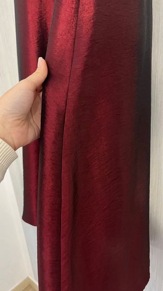 Vestido fiesta Faviana new york diseñador burdeos