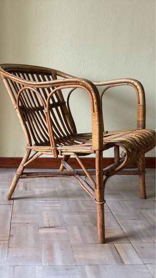Sillón de mimbre