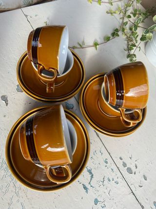 Servizio 6 tazzine e piattini Tognana vintage