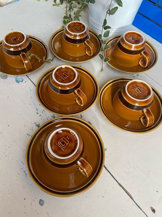 Servizio 6 tazzine e piattini Tognana vintage