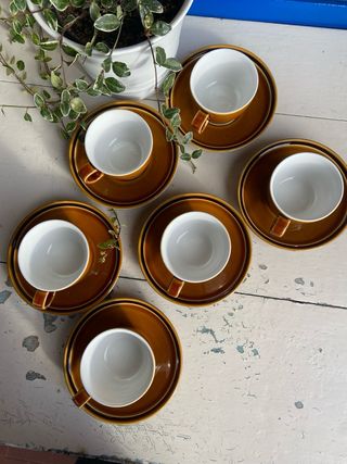 Servizio 6 tazzine e piattini Tognana vintage