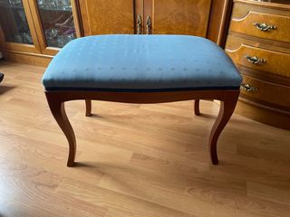 Banco dormitorio tapizado tela y madera