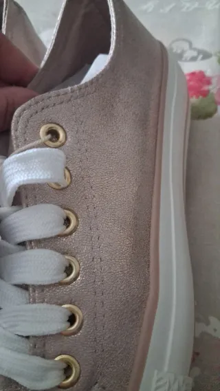 Zapatillas Merkal tipo Converse rosa talla 38