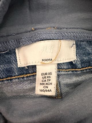Pantalón premamá XS vaquero azul claro