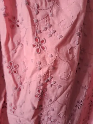 Conjunto Vestido Rosa Talla M y Bailarinas Blancas