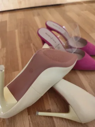 Pack Zapatos Tacón Amarillo y Rosa