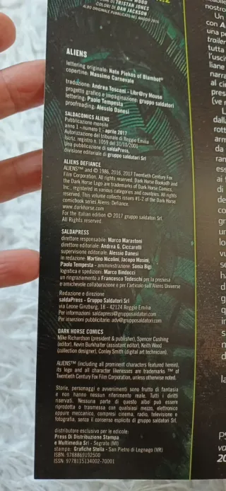 ALIEN – Saldapress numeri dal 1 al 27