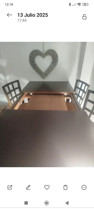 REBAJAS!!Comedor MADERA: Mesa+4 Sillas+ Estantería