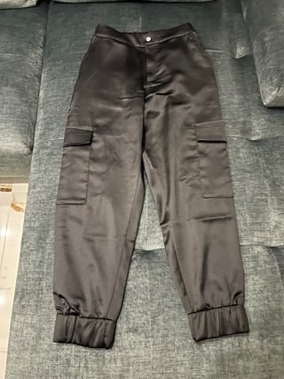 Pantaloni cargo neri Calliope