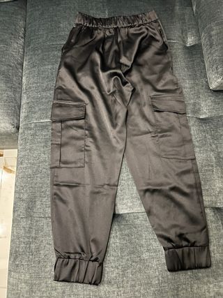 Pantaloni cargo neri Calliope