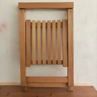 Silla plegable vintage de madera