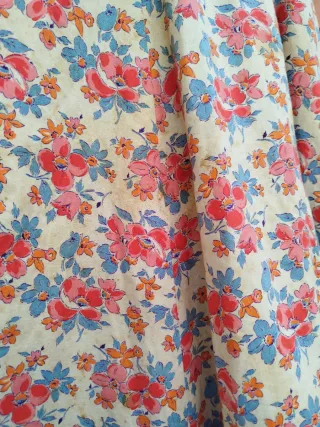 Falda vintage algodón floral