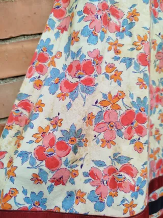 Falda vintage algodón floral