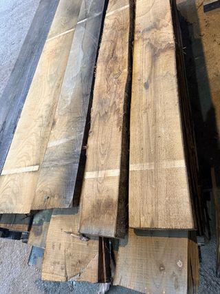 Tablones de madera de castaño