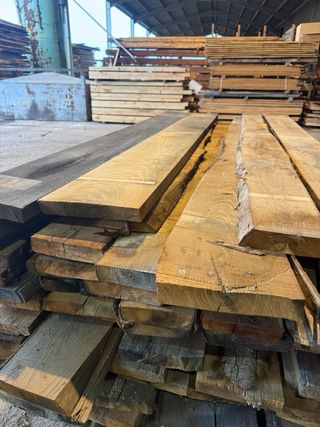 Tablones de madera de castaño