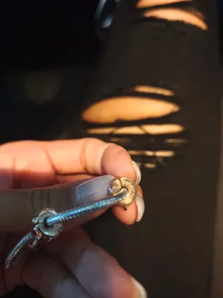 Pulsera Pandora Corazón y Dijes plata y oro rosa,