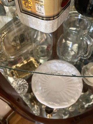 Vitrina Esquinera Madera y Cristal