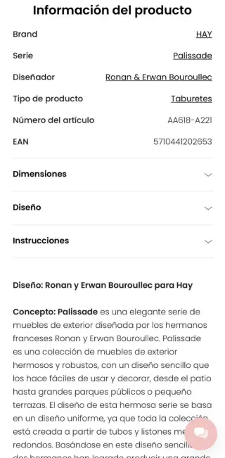 Sillones y mesa de exterior (HAY)