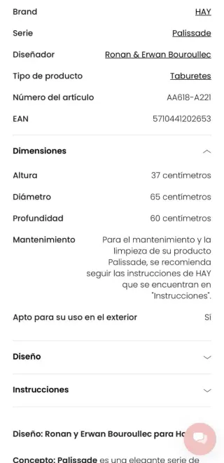 Sillones y mesa de exterior (HAY)