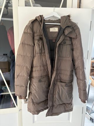 Abrigo Mango con capucha y pelo